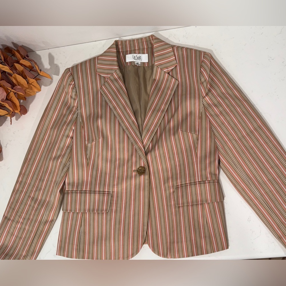 Le Suit Women's Multicolor Striped Blazer